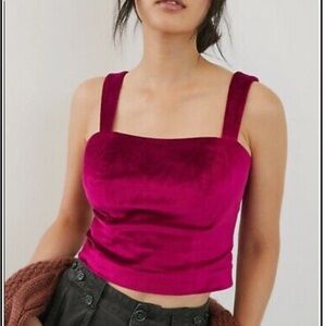 Anthropologie Maeve velvet tank top. Size 8.